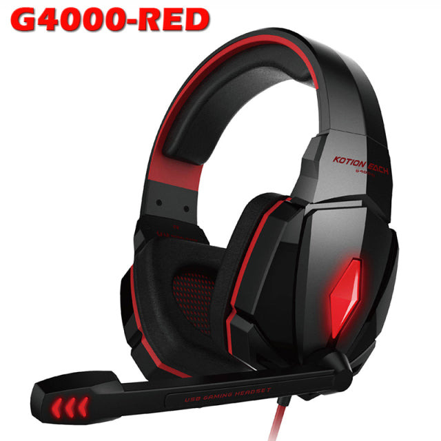Gaming Headphones with Deep Bass - Stereo Headset for PC and Console