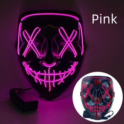 Halloween Led  Mask Masque  Grow in the Dark