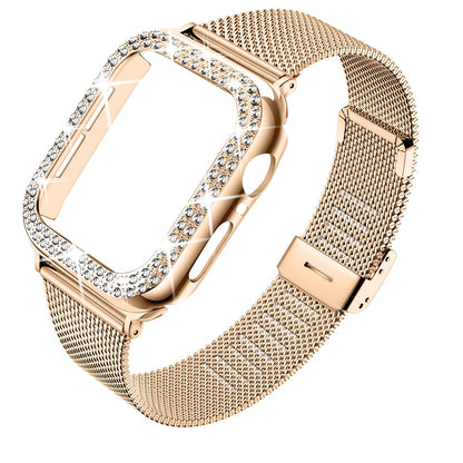 Diamond Case+Metal Strap For i Watch