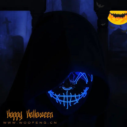 Halloween Led  Mask Masque  Grow in the Dark