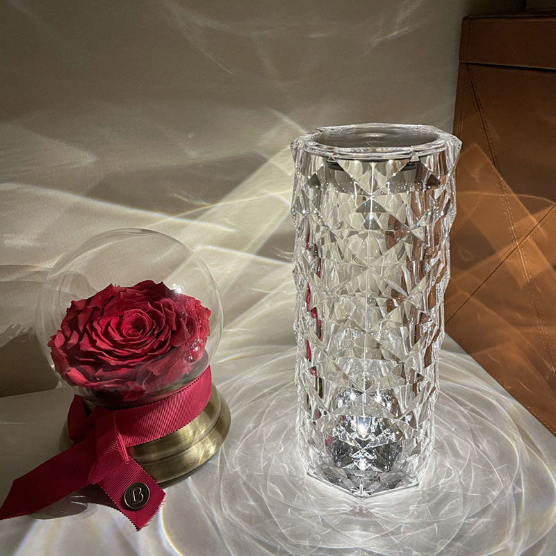 Led Crystal Table Lamp Diamond Rose 