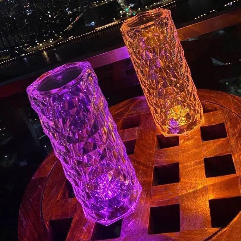 Led Crystal Table Lamp Diamond Rose 