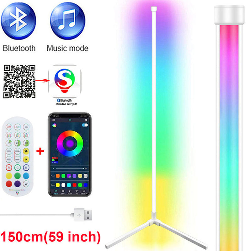 Living Room Dimmable Corner Floor Lamp 150Cm Stand Tuya Smart RGB LED Mood Light for Bedroom Nordic Home Decor Interior Lighting