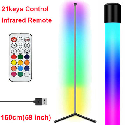 Living Room Dimmable Corner Floor Lamp 150Cm Stand Tuya Smart RGB LED Mood Light for Bedroom Nordic Home Decor Interior Lighting