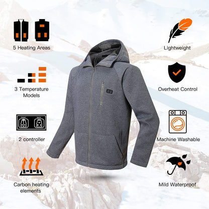 Unisex Heated Jacket, USB Electric Heat Vest for Men Women (Not Include Battery)