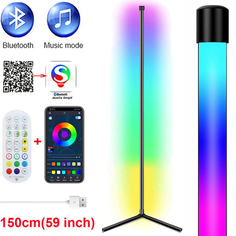 Living Room Dimmable Corner Floor Lamp 150Cm Stand Tuya Smart RGB LED Mood Light for Bedroom Nordic Home Decor Interior Lighting