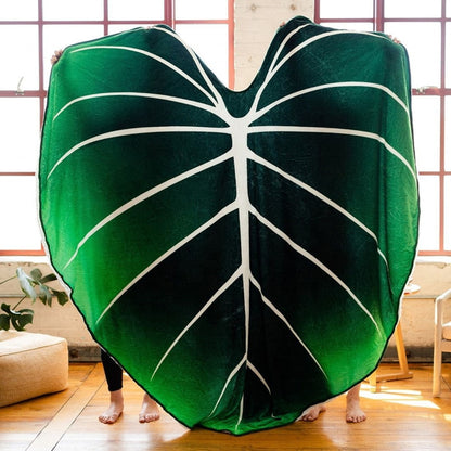 Unique Leaf Blankets For Beds Sofa Cozy Beach Blanket Funny Birthday Gift Manta New