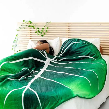 Unique Leaf Blankets For Beds Sofa Cozy Beach Blanket Funny Birthday Gift Manta New