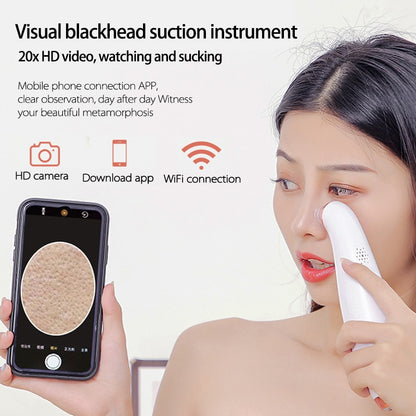 Professional title: "Wireless Camera Facial Blackhead Remover Vacuum with Pore Cleansing and Pimple Removal Functions, Includes 6 Interchangeable Heads"