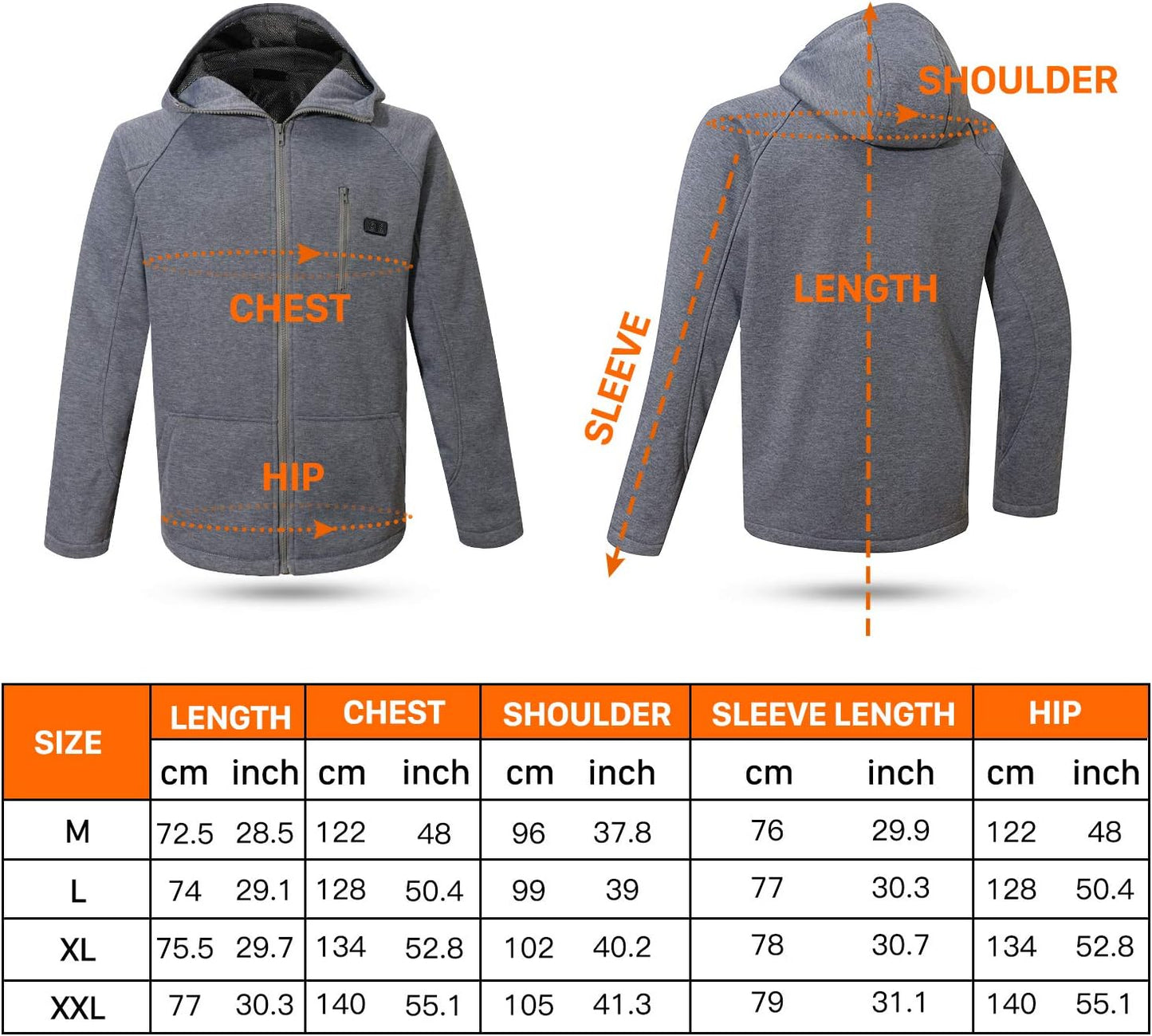 Unisex Heated Jacket, USB Electric Heat Vest for Men Women (Not Include Battery)