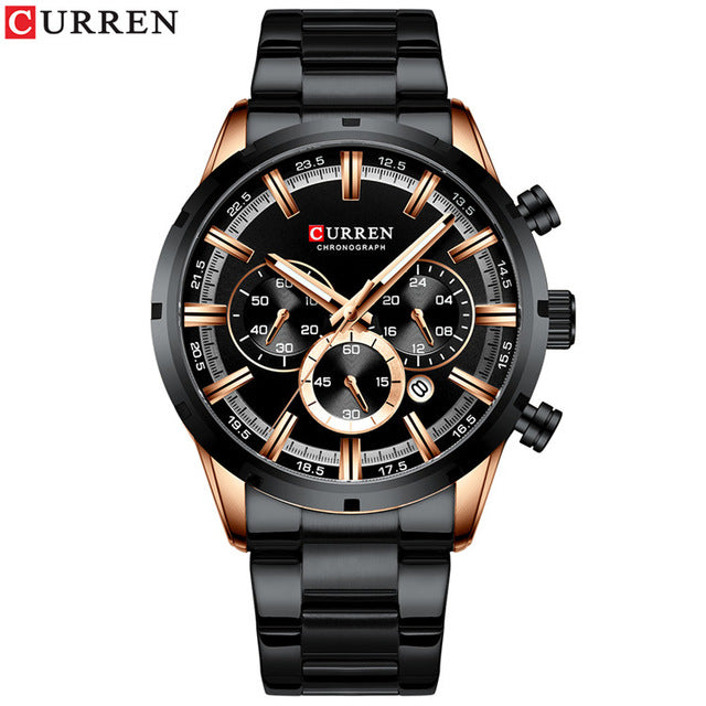 Curren Men Watch Blue Dial Stainless Steel