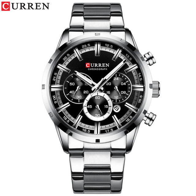 Curren Men Watch Blue Dial Stainless Steel