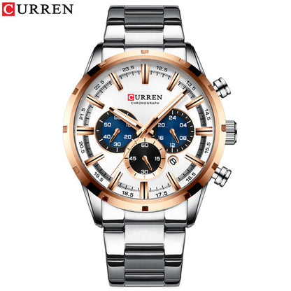 Curren Men Watch Blue Dial Stainless Steel