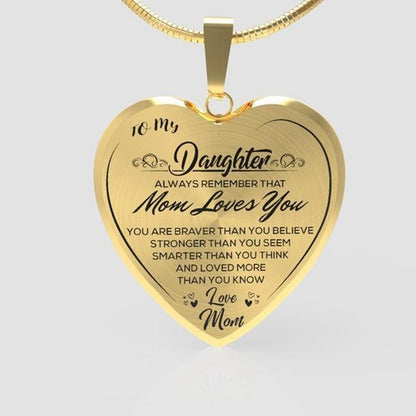 To My Daughter Love Choker Jewelry Gift