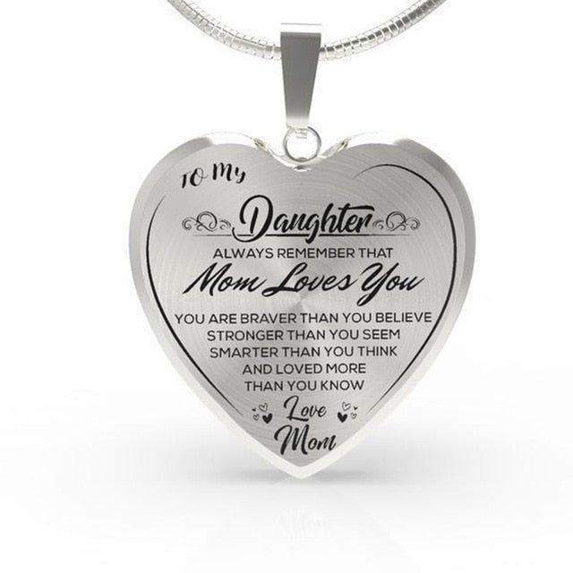 To My Daughter Love Choker Jewelry Gift