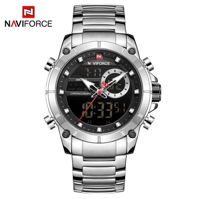 NAVIFORCE Men Military Sport Wrist Watch Gold