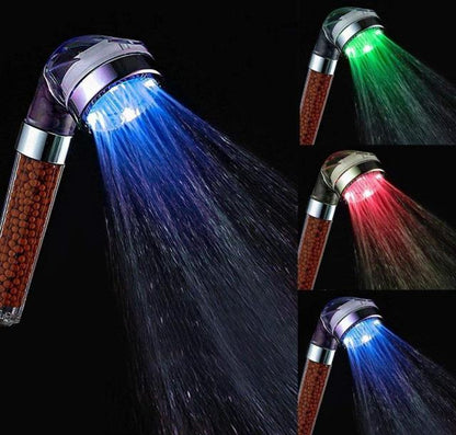 Colorful LED Anion Shower SPA Shower Head Pressurized