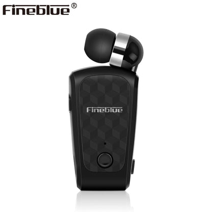 Retractable Earbud Music Clip-on Headset Hands-free Microphone