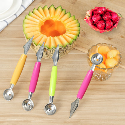 Watermelon Slicer Carving knife Stainless Steel Cutter Fruit Scoop Slicer Tools for Hami melon Pitaya Watermelon Kitchen Tools