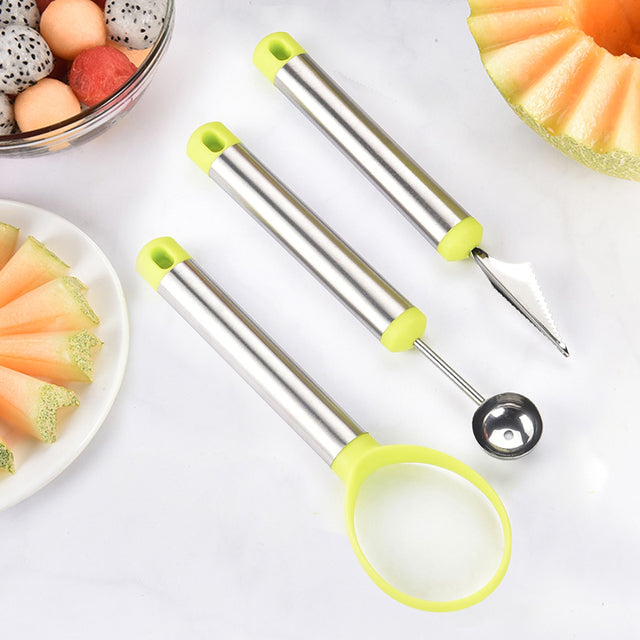 Watermelon Slicer Carving knife Stainless Steel Cutter Fruit Scoop Slicer Tools for Hami melon Pitaya Watermelon Kitchen Tools