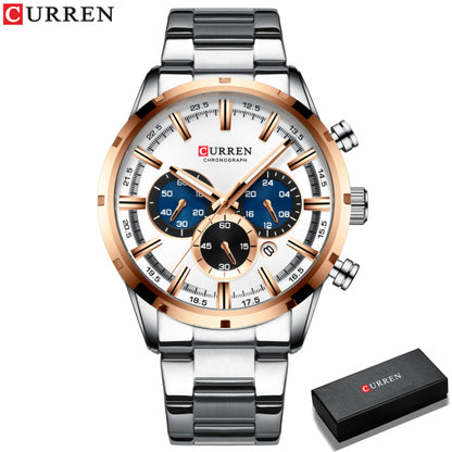 Curren Men Watch Blue Dial Stainless Steel