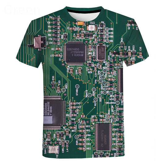Electronic Chip Hip Hop T Shirt Men Women