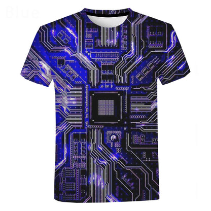 Electronic Chip Hip Hop T Shirt Men Women