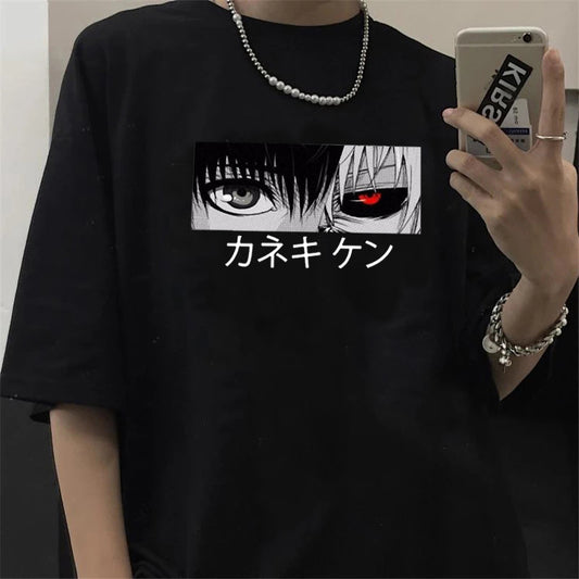 Japanese Anime Kaneki Ken Y2k Tokyo Ghoul T Shirt Men