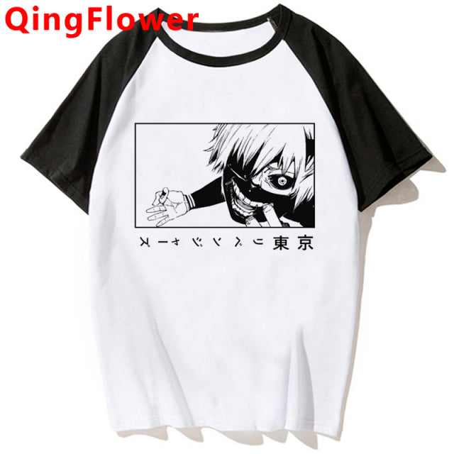 Japanese Anime Kaneki Ken Y2k Tokyo Ghoul T Shirt Men