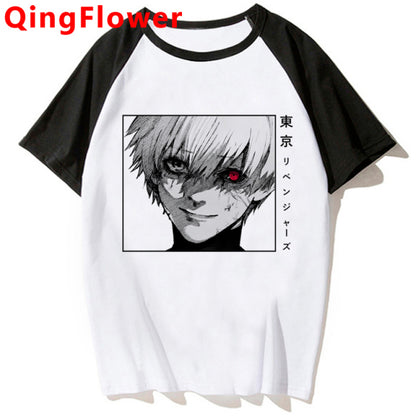 Japanese Anime Kaneki Ken Y2k Tokyo Ghoul T Shirt Men