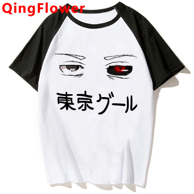 Japanese Anime Kaneki Ken Y2k Tokyo Ghoul T Shirt Men