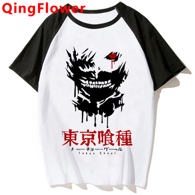 Japanese Anime Kaneki Ken Y2k Tokyo Ghoul T Shirt Men