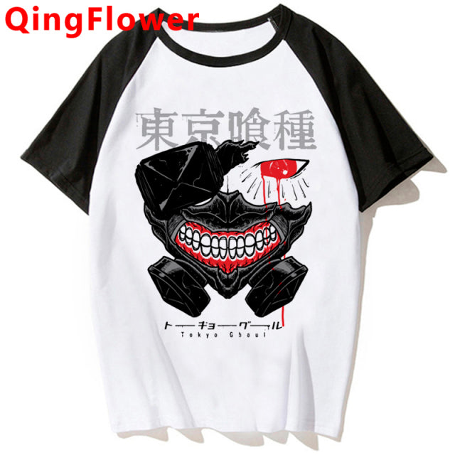 Japanese Anime Kaneki Ken Y2k Tokyo Ghoul T Shirt Men