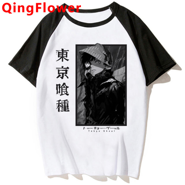 Japanese Anime Kaneki Ken Y2k Tokyo Ghoul T Shirt Men