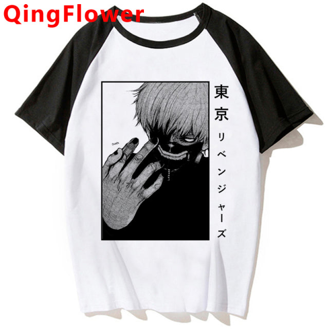 Japanese Anime Kaneki Ken Y2k Tokyo Ghoul T Shirt Men