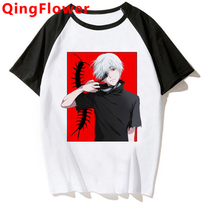 Japanese Anime Kaneki Ken Y2k Tokyo Ghoul T Shirt Men