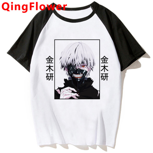 Japanese Anime Kaneki Ken Y2k Tokyo Ghoul T Shirt Men