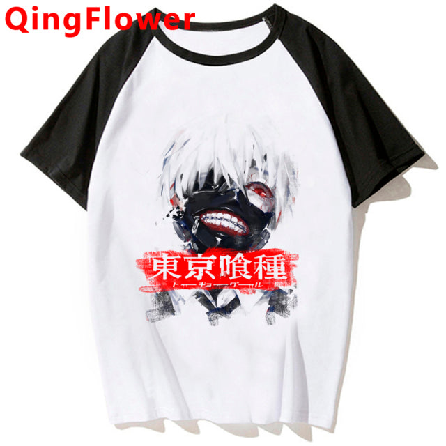 Japanese Anime Kaneki Ken Y2k Tokyo Ghoul T Shirt Men