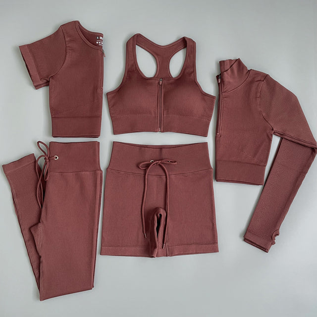 Women tracksuit Seamless Yoga Set Workout Sportswear