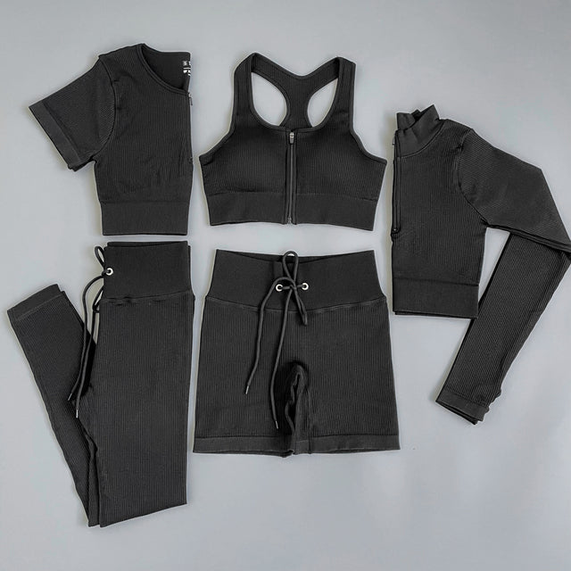 Women tracksuit Seamless Yoga Set Workout Sportswear