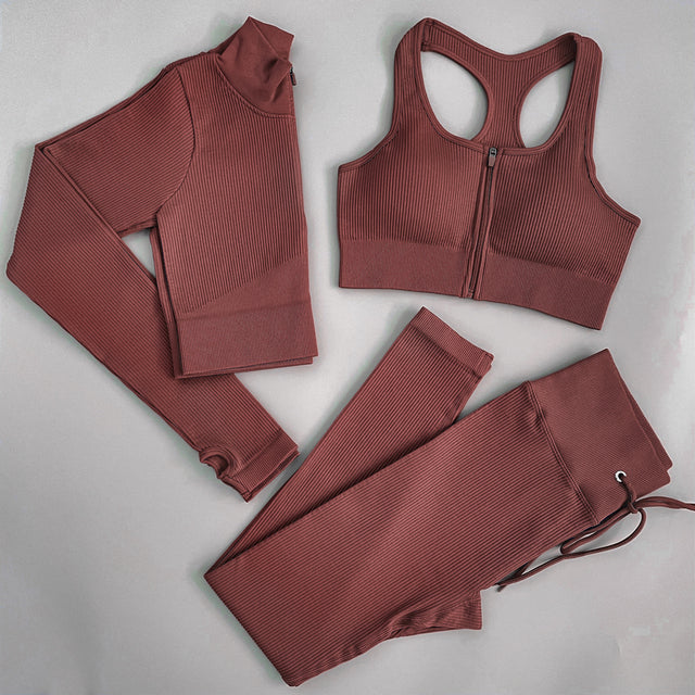 Women tracksuit Seamless Yoga Set Workout Sportswear