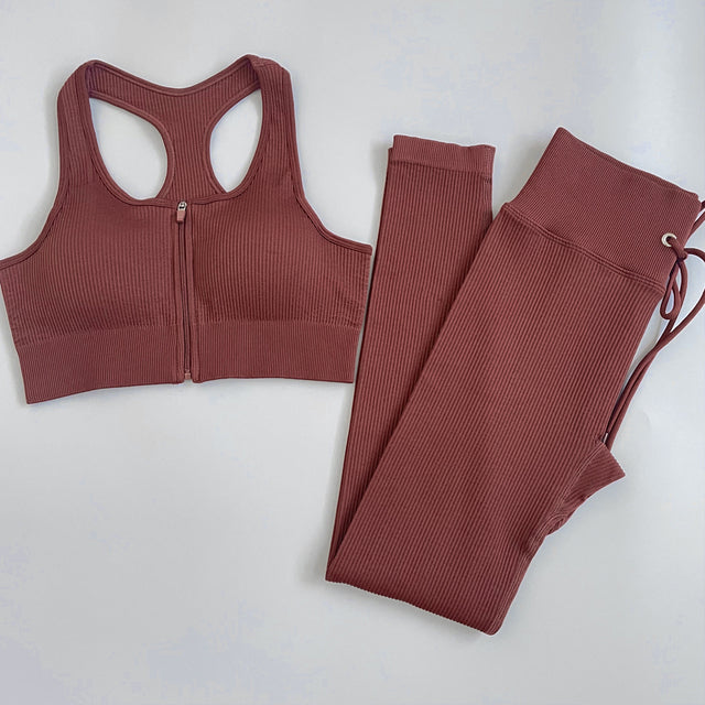 Women tracksuit Seamless Yoga Set Workout Sportswear