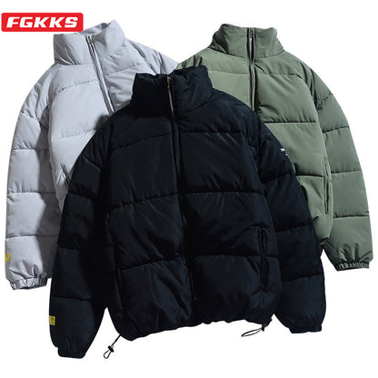 Winter New Men Solid Color Parkas Quality Brand