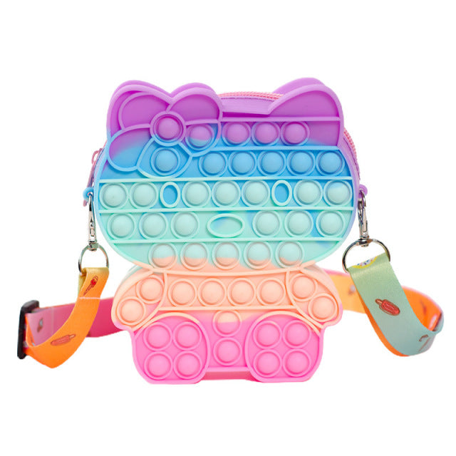 Fidget Silicone Push Bubble Crossbody Bag