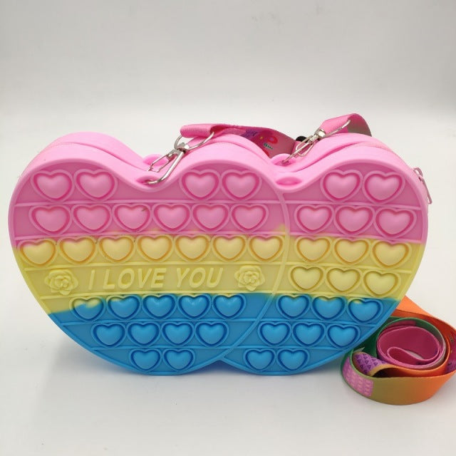 Fidget Silicone Push Bubble Crossbody Bag