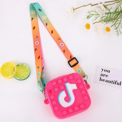 Fidget Silicone Push Bubble Crossbody Bag