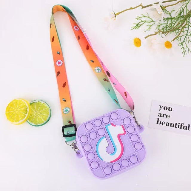 Fidget Silicone Push Bubble Crossbody Bag