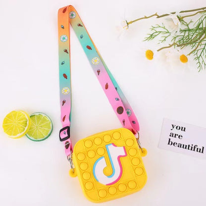 Fidget Silicone Push Bubble Crossbody Bag