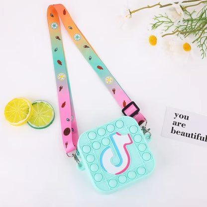 Fidget Silicone Push Bubble Crossbody Bag