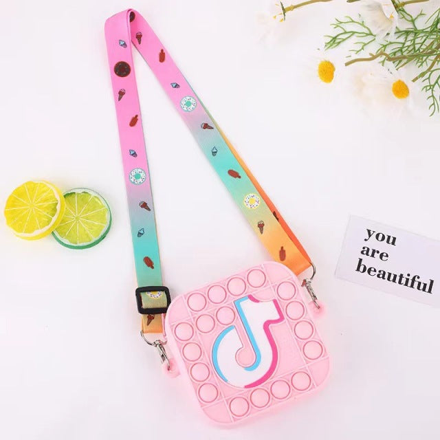 Fidget Silicone Push Bubble Crossbody Bag